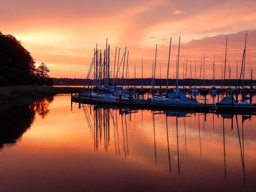 marina  sunset  glücksburg