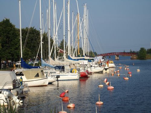 marina stern buoys sailing ships