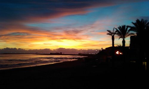 marina di ragusa sunset evening