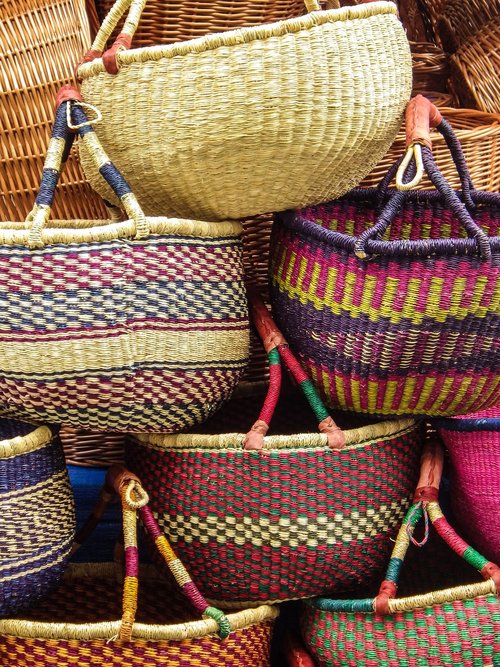 market  baskets  woven