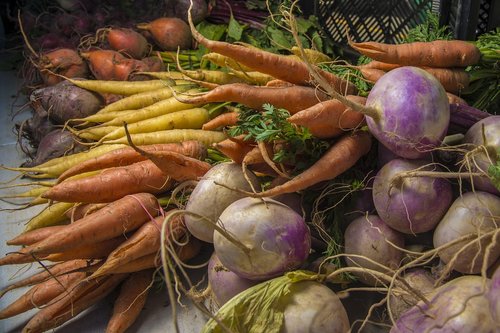market  vegetables  roots