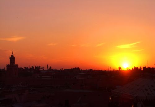 marrakech sunset north africa