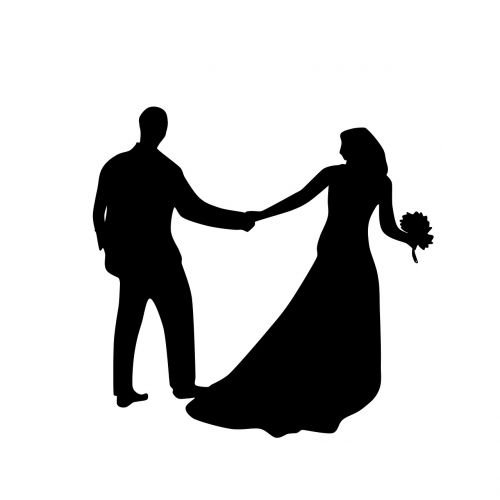 marriage silhouette shadow