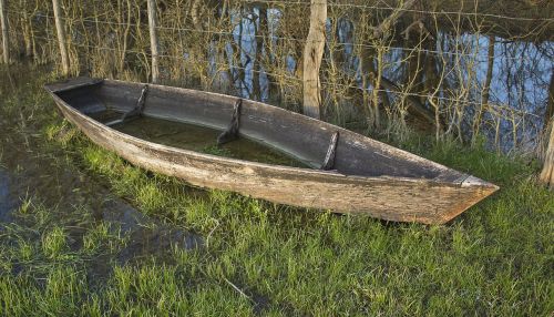 marsh boat wood