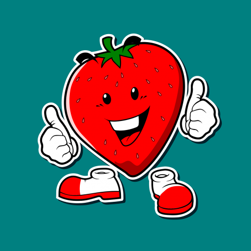 mascot icon strawbery