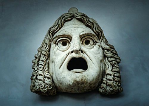 mask sculpture horror