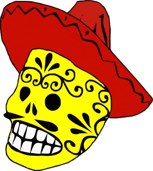 mask mexican sombrero