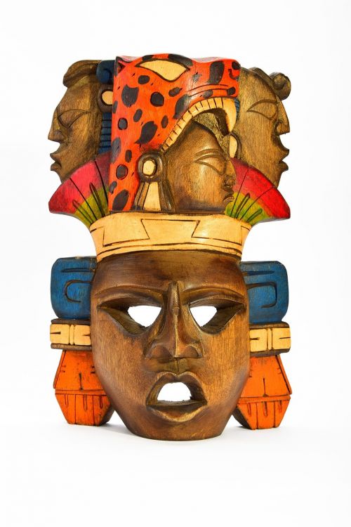 mask wooden isolated