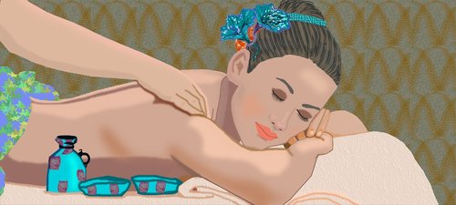 massage  beautiful woman  health