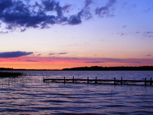 masuria sunset lake