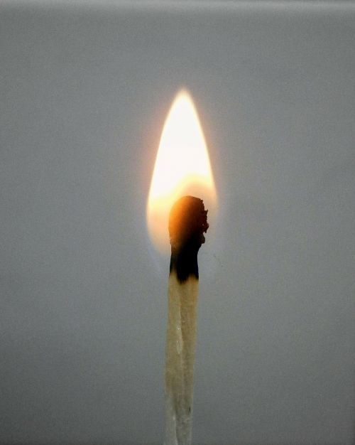 match flame burns
