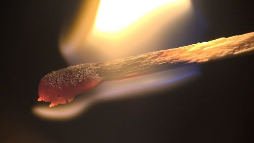 matchstick fire black