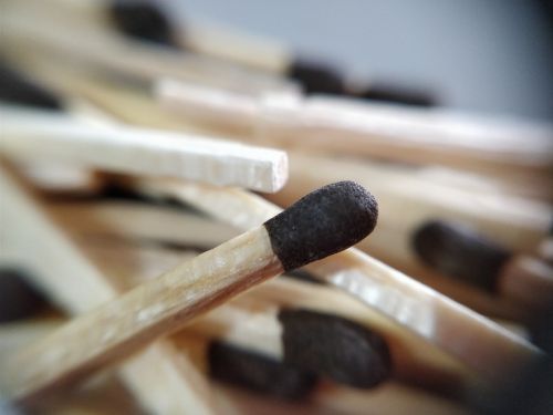 matchsticks wood macro