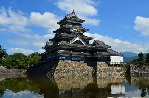 matsumoto castle castle of japan summer sky