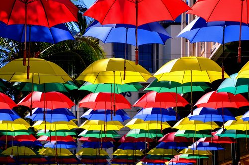 mauritius  happiness  parasol