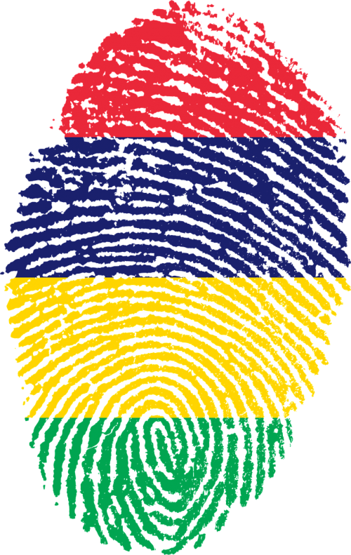 mauritius flag fingerprint