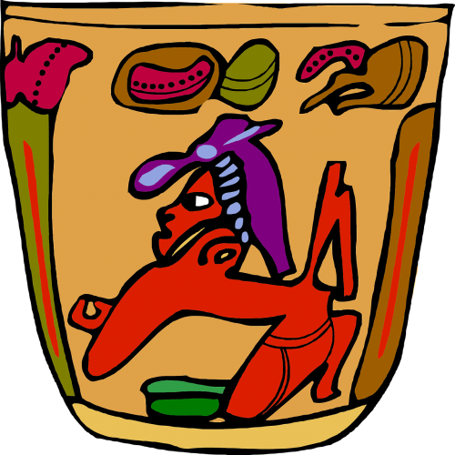 mayan traditional vase