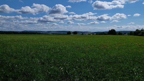 meadow  clouds  landscape