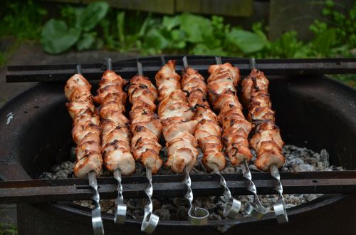 meat shish kebab skewers