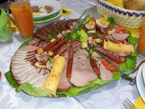 meat platter cold meats eating