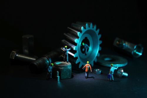 mechanical engineering gear miniature figures