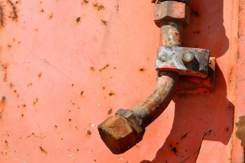 mechanism excavator rusty