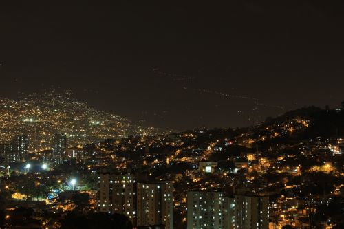 night medellín city