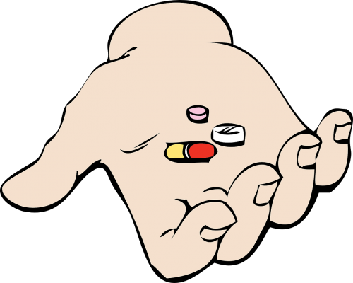 medication taking hand