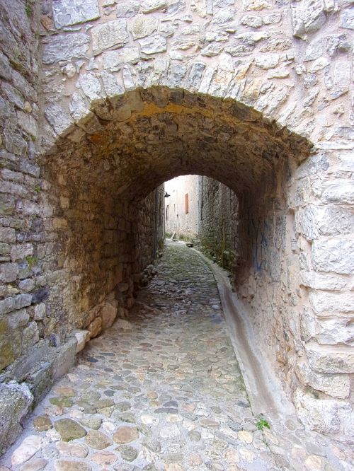 medieval village lane