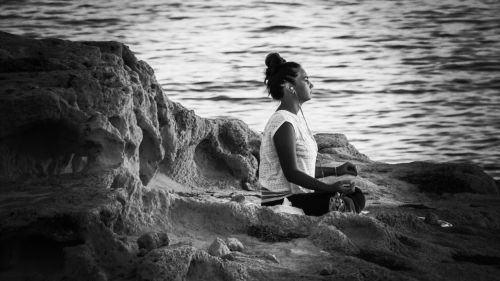 meditation girl nature