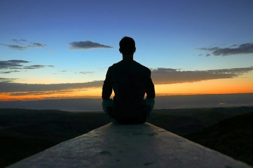 meditation view sunrise