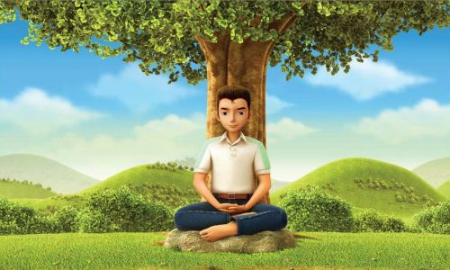 meditation boy nature