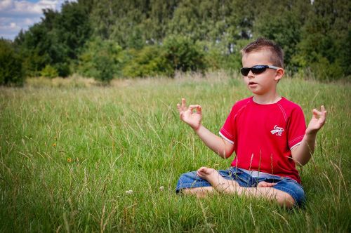 meditation boy nature