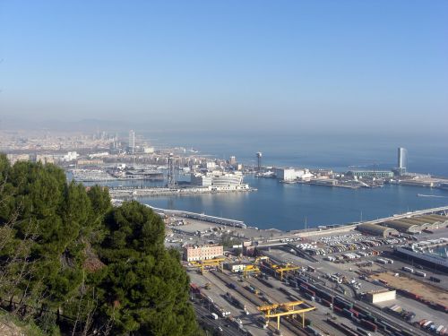 mediterranean sea port barcelona