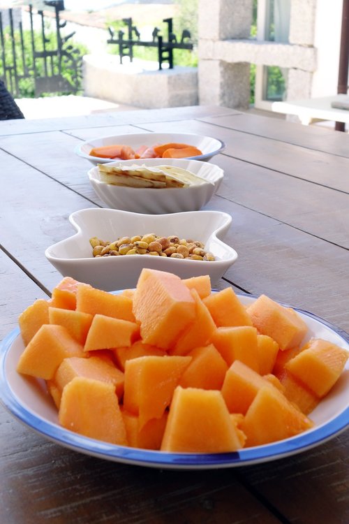 melon  plate  fruit