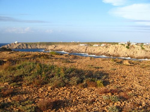 menorca rocky coast rock