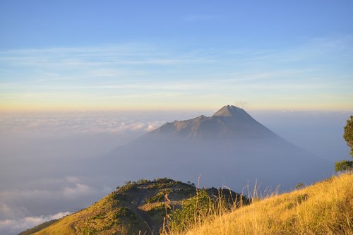 merapi  mountain  indonesia