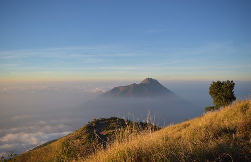 merapi  mountain  indonesia