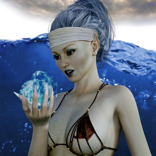 mermaid water swim