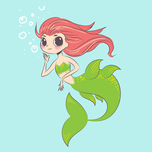 mermaid  girl  fin