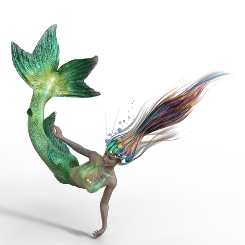 mermaid  fantasy  green