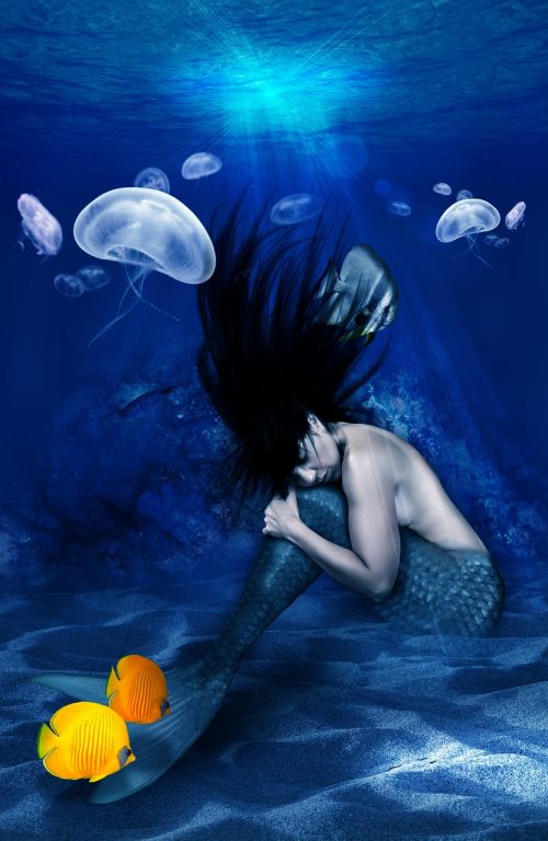 mermaid underwater sea