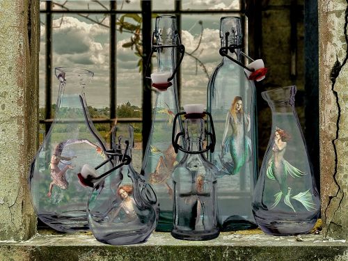 mermaids bottles siren