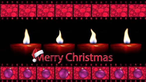 merry christmas candles background