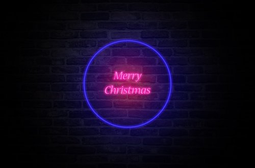 merry christmas  wishes  neon