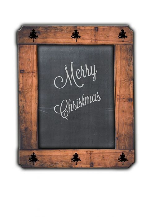merry christmas blackboard rustic