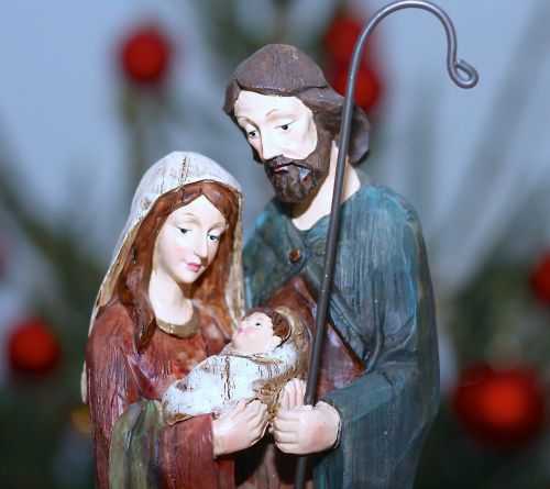 merry christmas nativity scene baby jesus