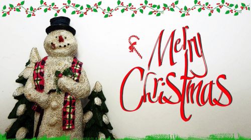 Merry Christmas Snowman Greeting