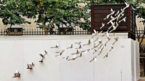 metal flying birds