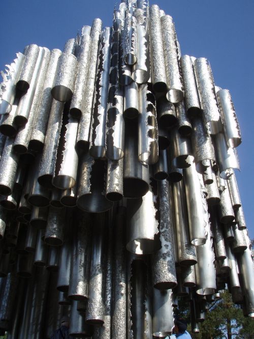 metal tubes monument